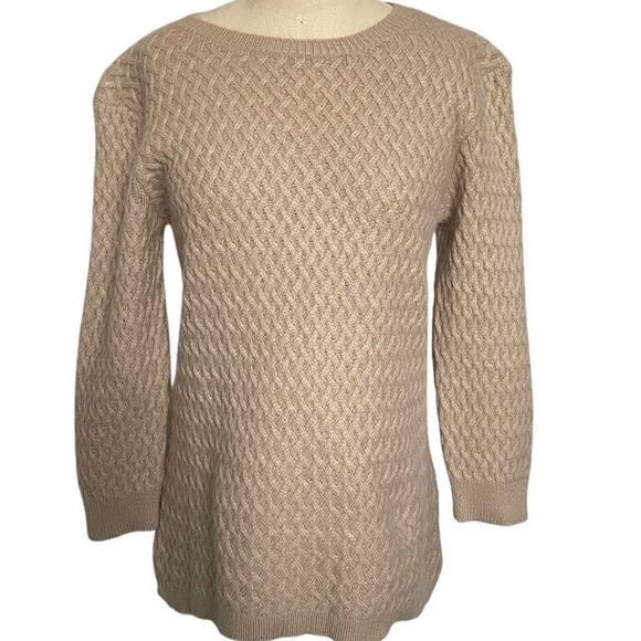 New Joan Vass Rabbit Hair Tan Sweater Medium - Picture 1 of 7